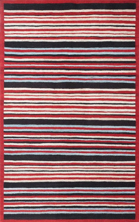 Stripes Border, Red Chocolate Cadet