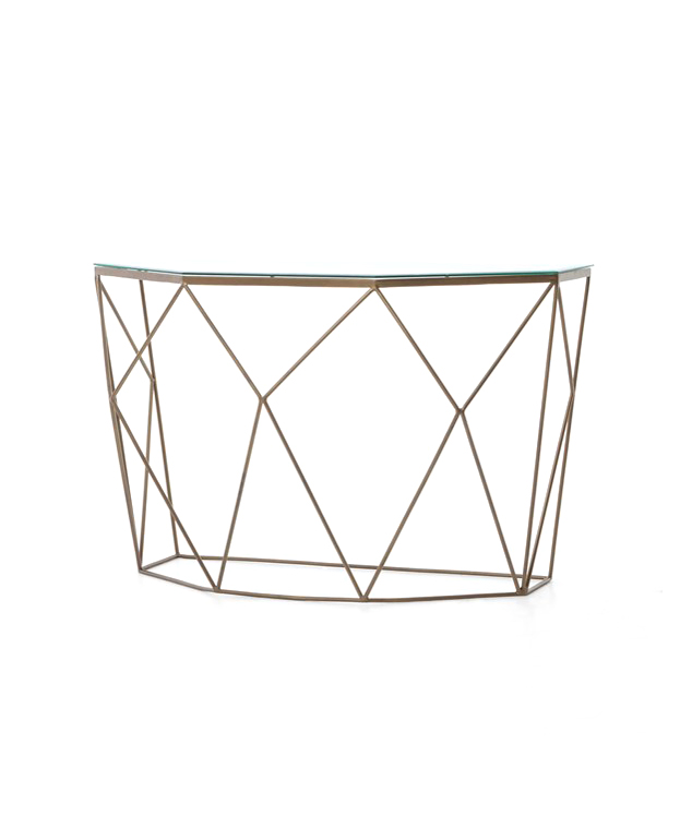 Diamond Brass Console