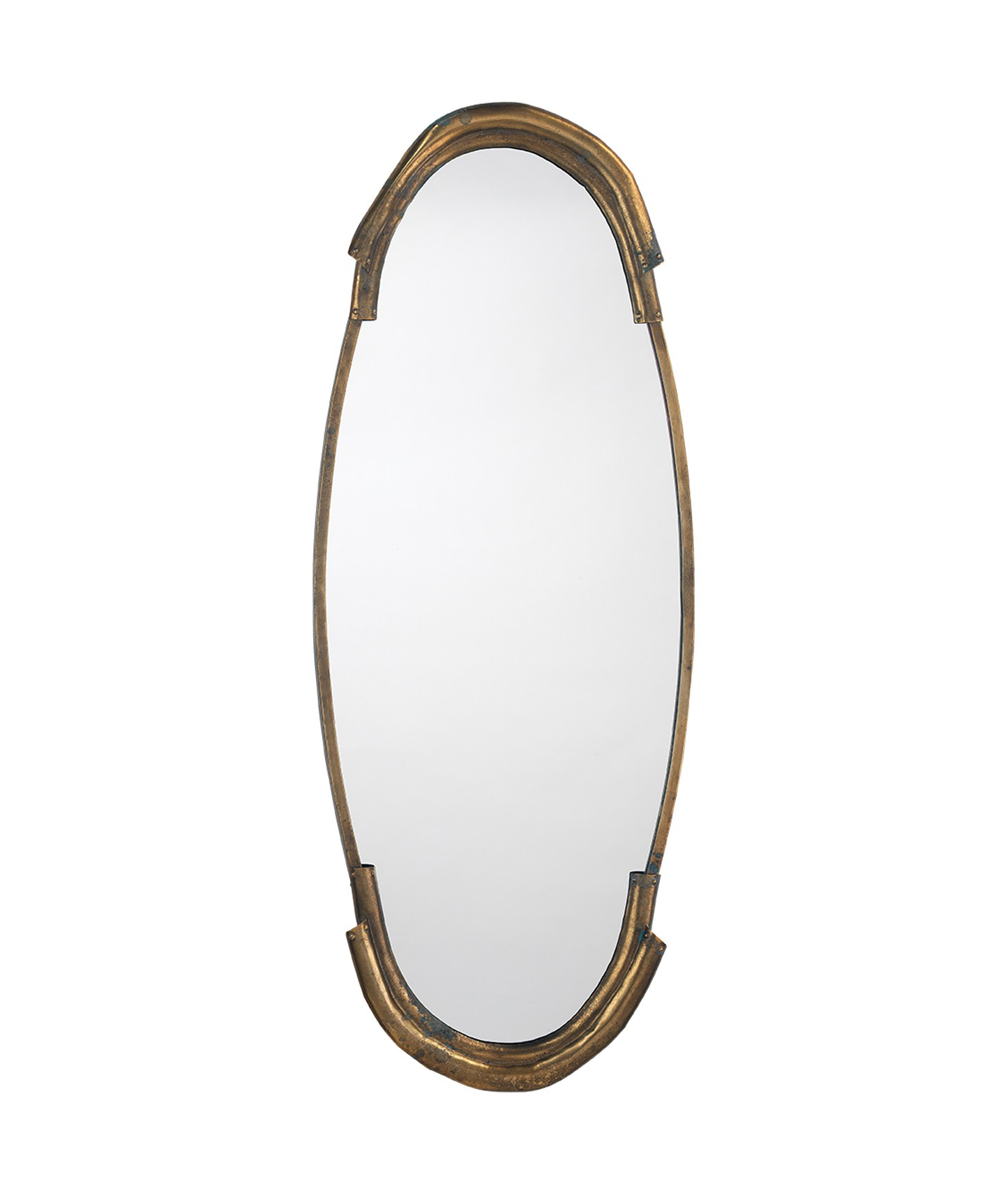 Toby Antique Brass Mirror