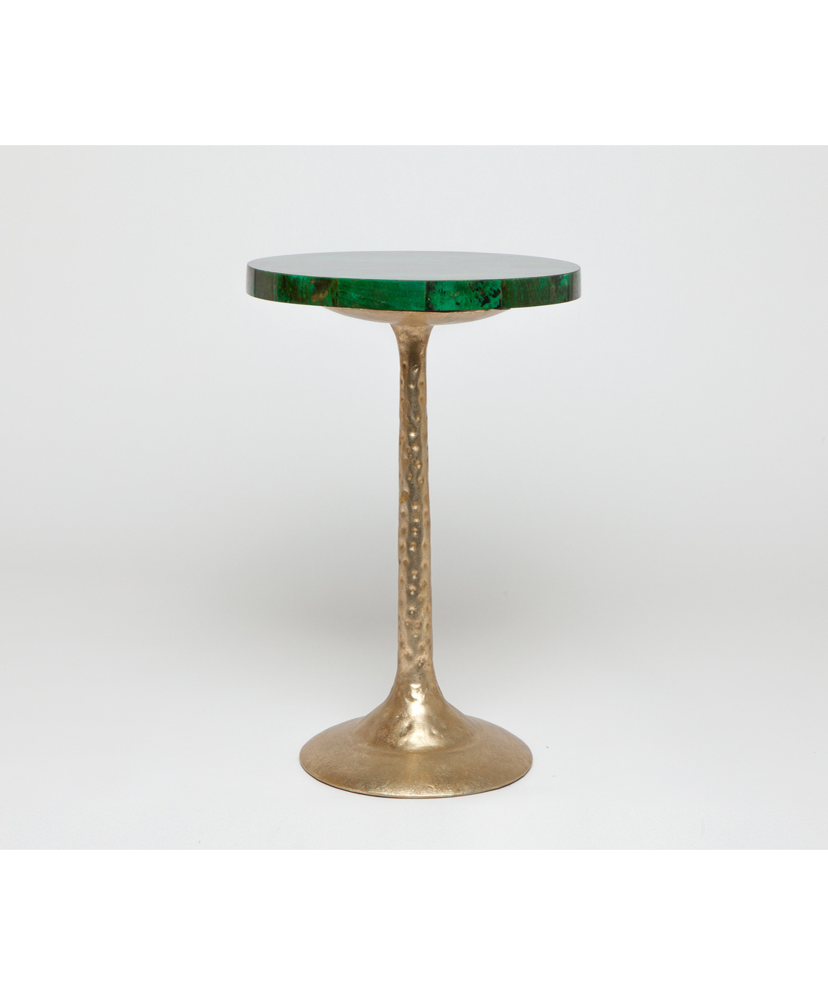 Green Tab Shell Side Table Gold