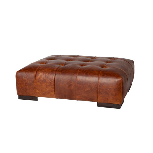 Arden Leather Ottoman Large