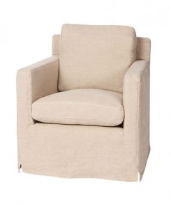 Louis Mini Slipcovered Swivel Chair