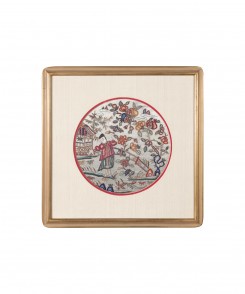 Chinese Embroidery on Silk, Set of Two