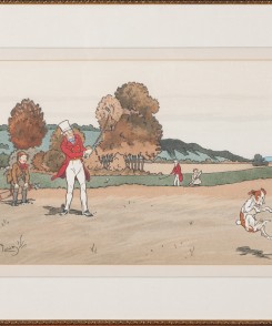 Golf Original Color Lithographs, Set of Three