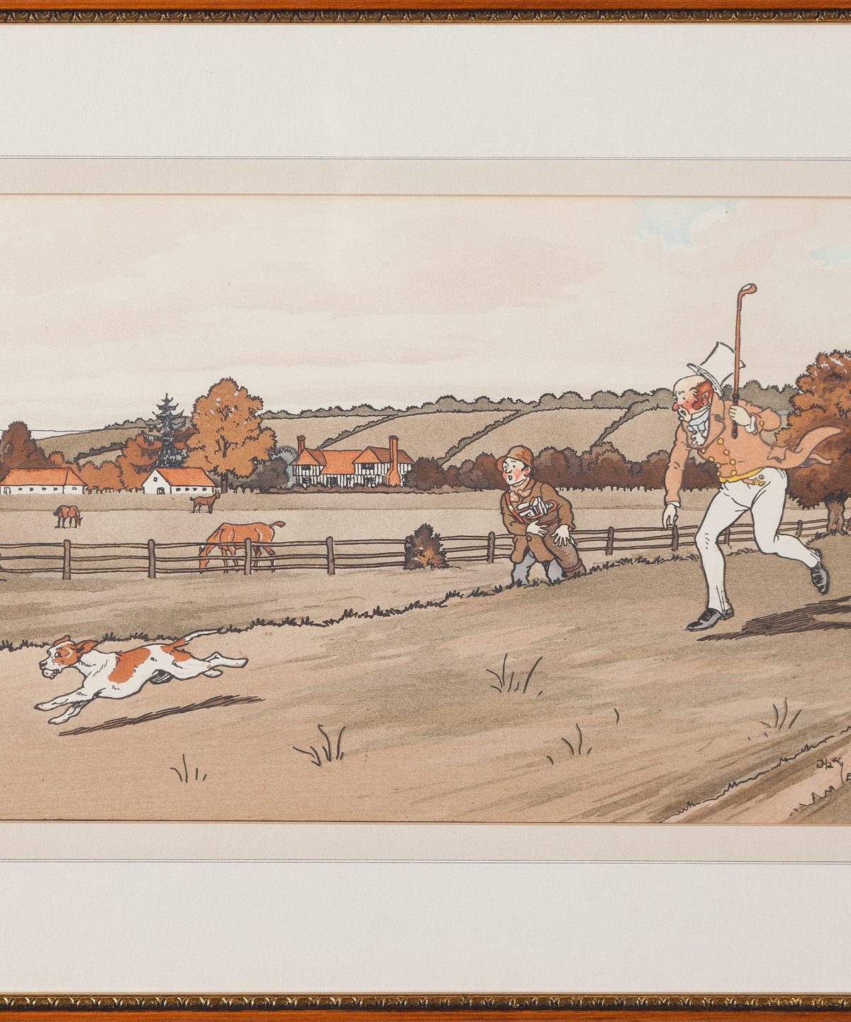 Golf Original Color Lithographs, Set of Three