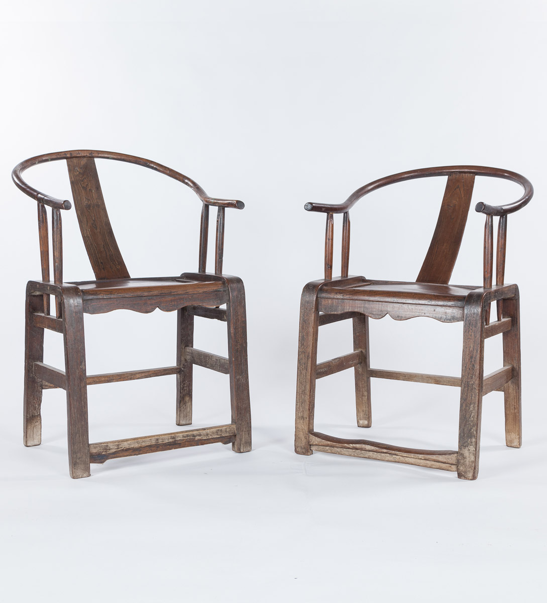 Chinese Horseshoe Chairs, Set of Two