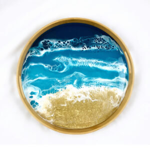 Bamboo Serving Tray Ocean Vibes