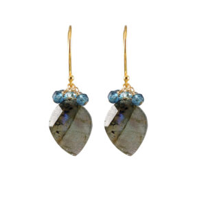 Alicia Van Fleteren Dagger Earrings Moss Aquamarine
