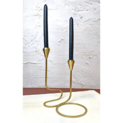 GE46211-Made Market Co-Gold Loop Taper Candle Holder