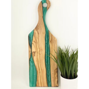 GE49779- Natural Olive Wood-Olive Wood Resin Serving Board