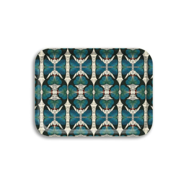 GE66547-Avenida Home-Blue Butterfly Birch Wood Tray