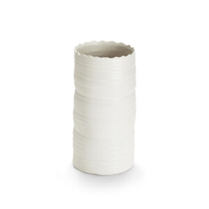 Cylinder Vase, White Organic, Large