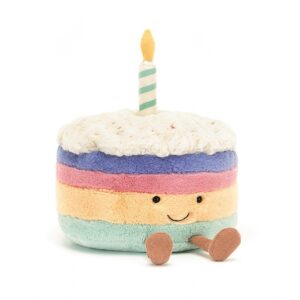 Amuseable Rainbow Birthday Cake Stuffed Animal