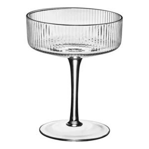 Ribbed Coupe Glasses, 7 oz