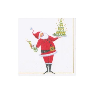 Santa Serving Cocktail Napkin