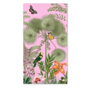 Paradise Garden Pink Guest Towel