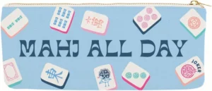 Mahjong Zipper Canvas Tile Pouch