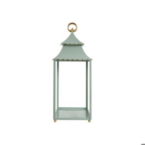 Metal Scalloped Lantern, Mint