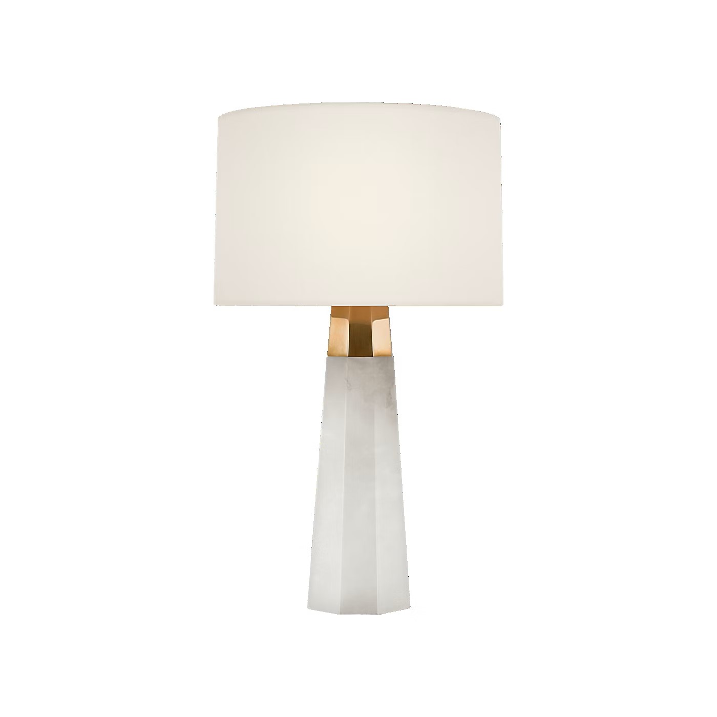 Olsen 15 inch Cordless Accent Lamp by AERIN with natural alabaster base