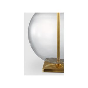 Elsie Table Lamp with ceramic base and brass accents